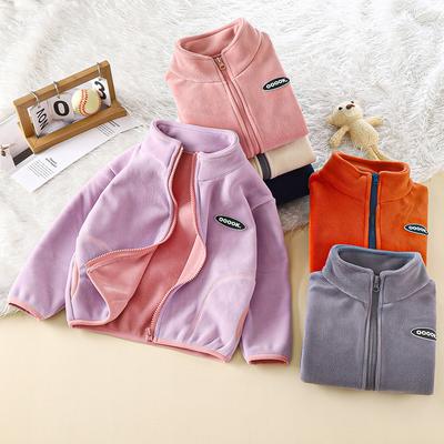 Giacca Casual Bimba Autunno Inverno, Double-face con Fodera in Pile, Top in Pile Extra Spesso e Caldo per Bambini e Bambine