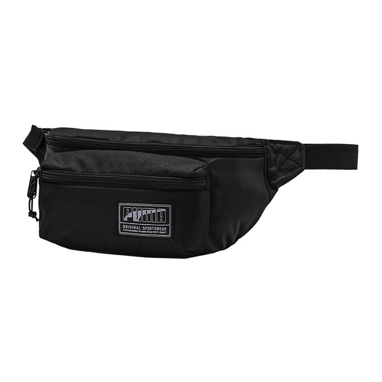 Puma Academy Sports Fabric Waist Bag Crossbody Chest Bag Small Unisex bags Black 075855-01 Small