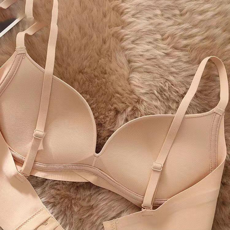 Women's One-piece Bra Comfortable Without Steel Ring Small Chest Seamless  Gathered Underwear Thin Sexy Bra Invisible Bra
