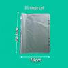 PVC Zipper Storage Bag: A4/A5/B5 Receipt Holder & A6 Planner with 6-Hole Loose-Leaf Feature