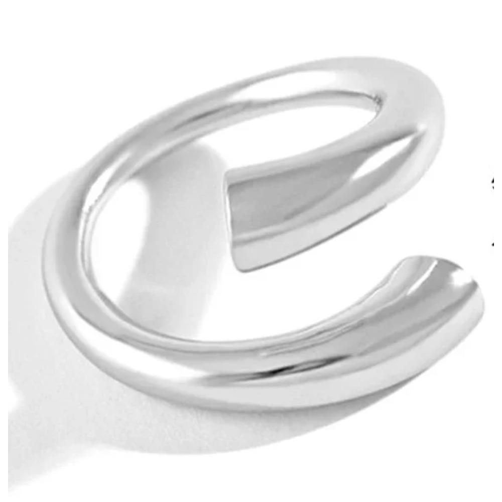 925 Silver Rings for Women Geometric Handmade Irregular Strip Ring Fashion Jewelry Gift