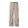 2026 Men Soild Color Cargo Pants Men High Street Comfortable Loose Fit Wide Leg Pants Side Pockets Trousers Man Workwear Pants
