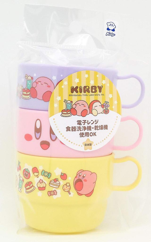 OSK Kirby Plastic Made in Dishwasher and Microwave with Stylish and Suitable for and Students Cup, 230ml, Japan, Safe, Handle, Cute, Antibacterial,