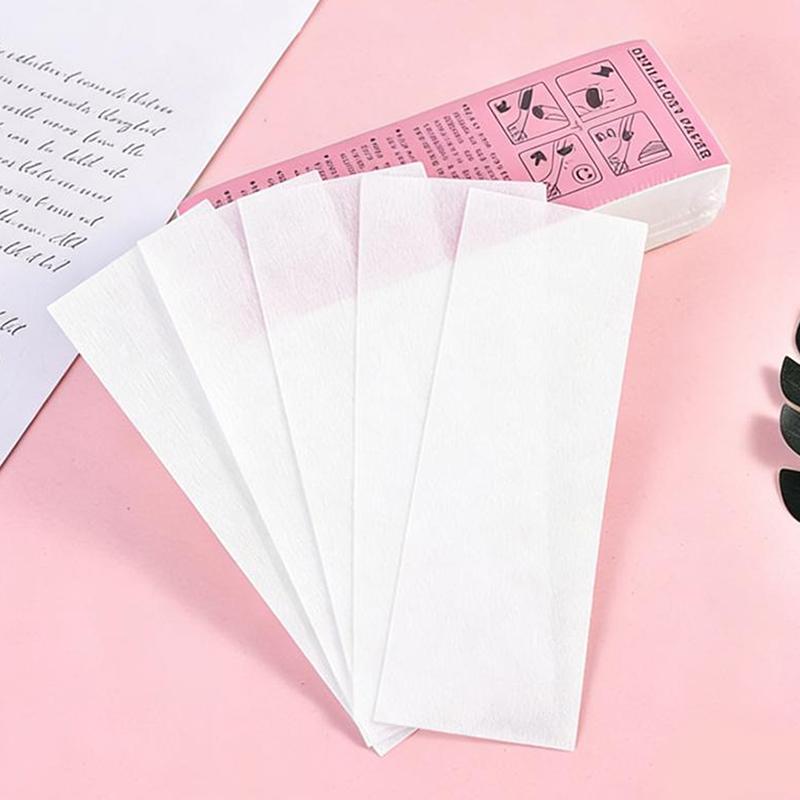 10/50/80/100 Pezzi Carta Cerata Strisce Professionali per Depilazione Ceretta Tessuto Non Tessuto Fogli Cerati Depilatorio Strumento di Bellezza Rimozione