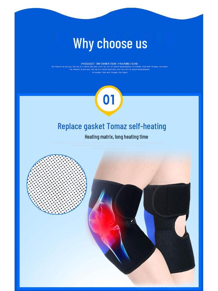 Warm Self-Heating Magnetic Therapy Knee Pads for Autumn and Winter - Supports Joint Health and Sports Performance.