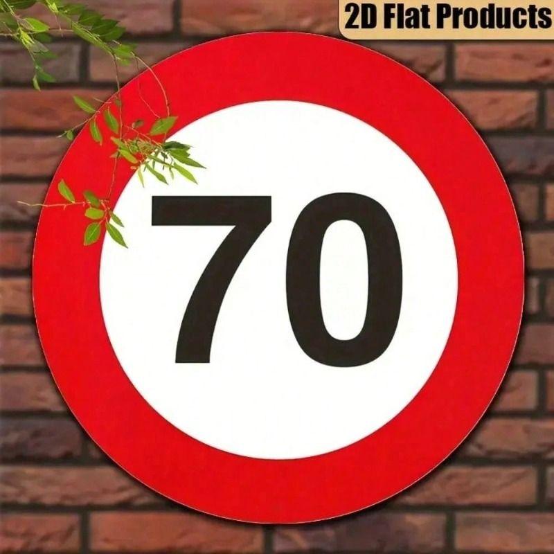 Round Metal Wall Art Retro Vintage Tin Sign For Living Room Decor