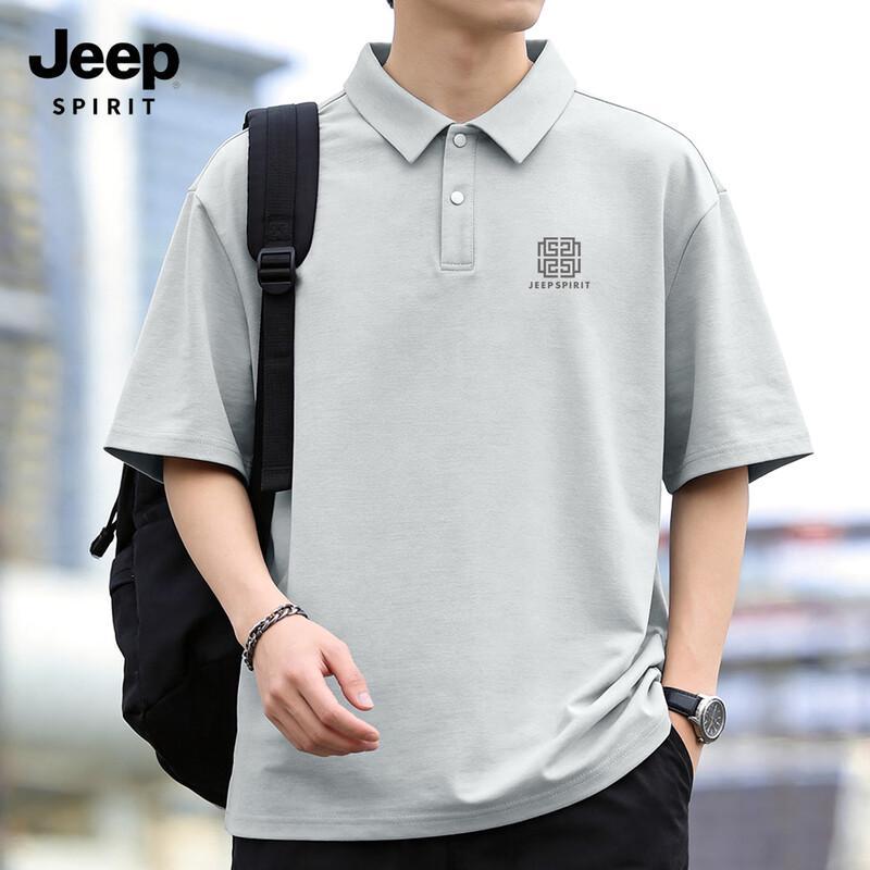 JEEP SPIRIT Men s Quick-Dry Ice Silk Polo T-Shirt M