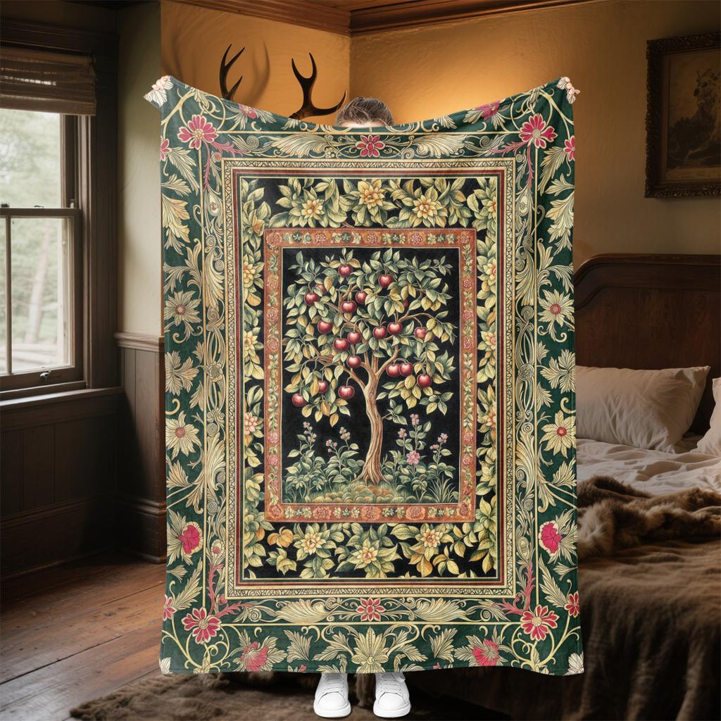 1pc Tree of Life in Medieval Belgium blanket, al season lightweigh Poster blanket home office outdoor nap multifunc Poster blanketional blanket