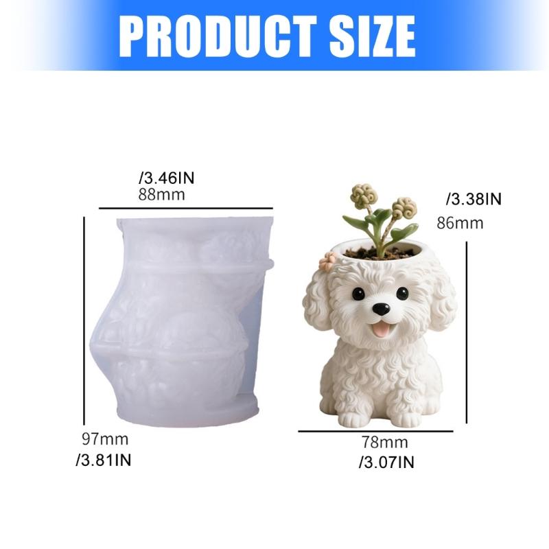 High Temperature Resistant Silicone Mould for Succulent Planter Handmade Flower Pots Mold Office Desk Ornament Mold