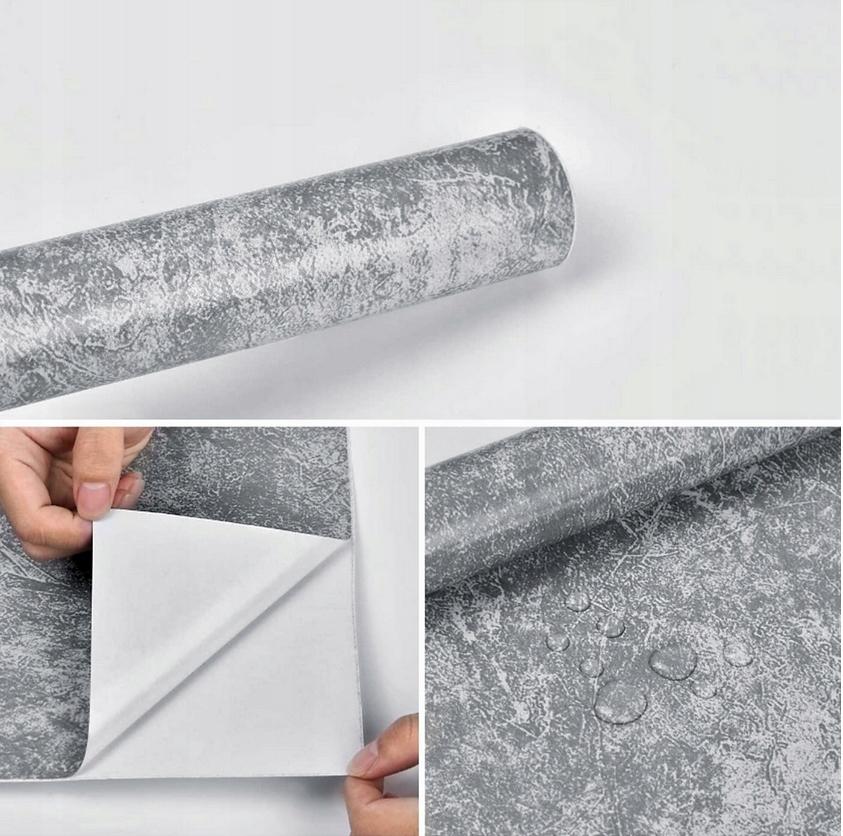 Samoprzylepna Tapeta Beton Tynk Efekt 3D Okleina Winylowa 45Cm X 10M