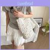 Fashionable Spring Lace Shoulder Tote Bag 2024 New Bucket Bag Women Casual Commuting Underarm Bag In Black And Off-white