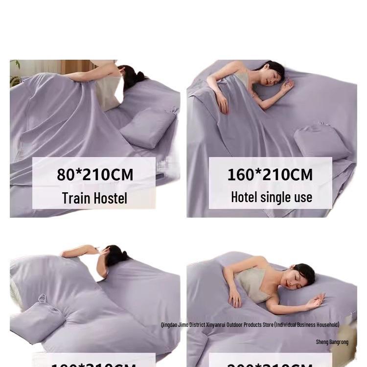 Portable Travel Sleeping Bag & Bed Sheet Set - 3-Piece Duvet Cover for Outdoor and Business Trips