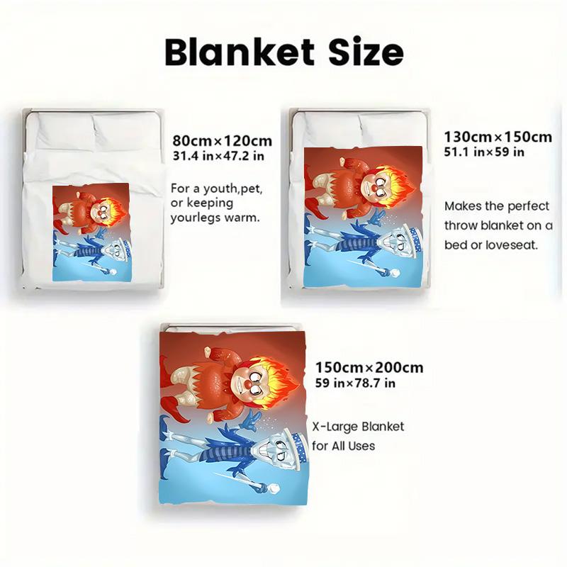 Gram's Lazy Brothers 2D Flat Pattern Flannel Blanket High Quality All Seasons Warmth and Comfort Perfect for Christmas Gifts.MMT0918236