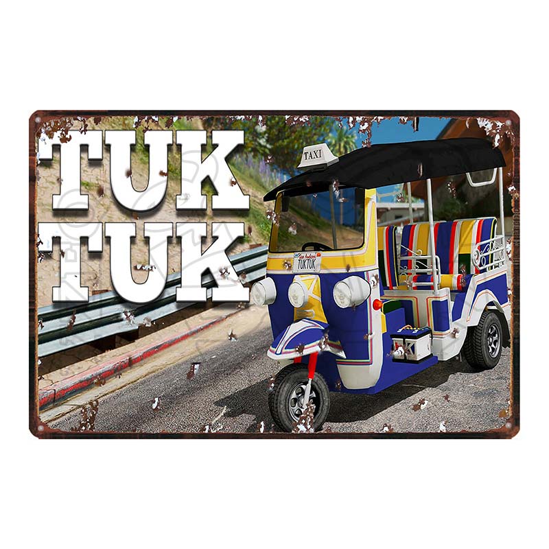 Thailand Tarvel City Tin Sign Bangkok Plaque Metal Vintage Elephant  Retro Plate For Wall Poster Bar  Art Home Decor  DU-5851A