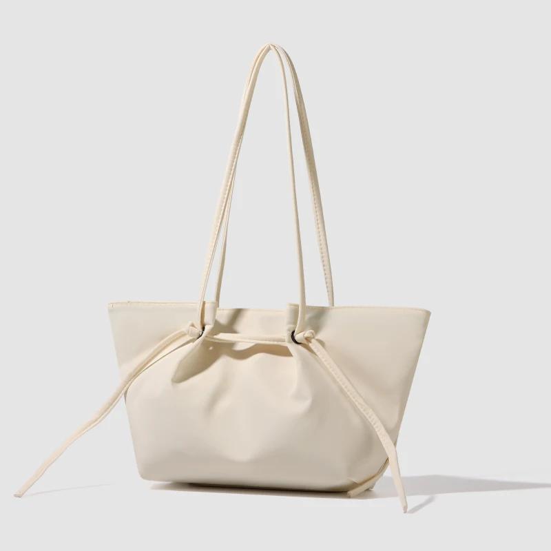 New Large Capacity Solid Oxford Shoulder Bags 2026 Summer Sweet Bags for Women Temperament Commuting Casual Totes Bags бежевый 2680₽