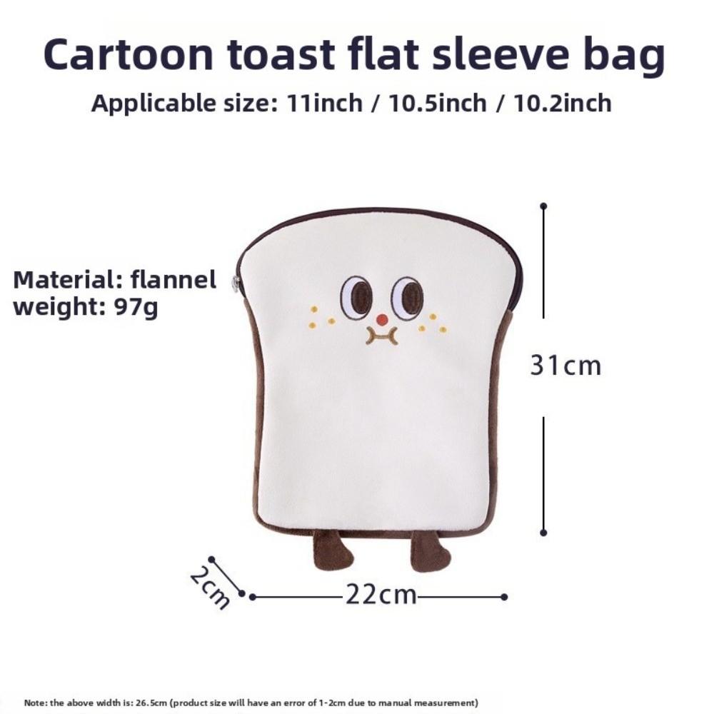 Portable Sanitary Pad Storage Bag Cartoon Toast Multi-function Makeup Bag Large Capacity Stationery Bag