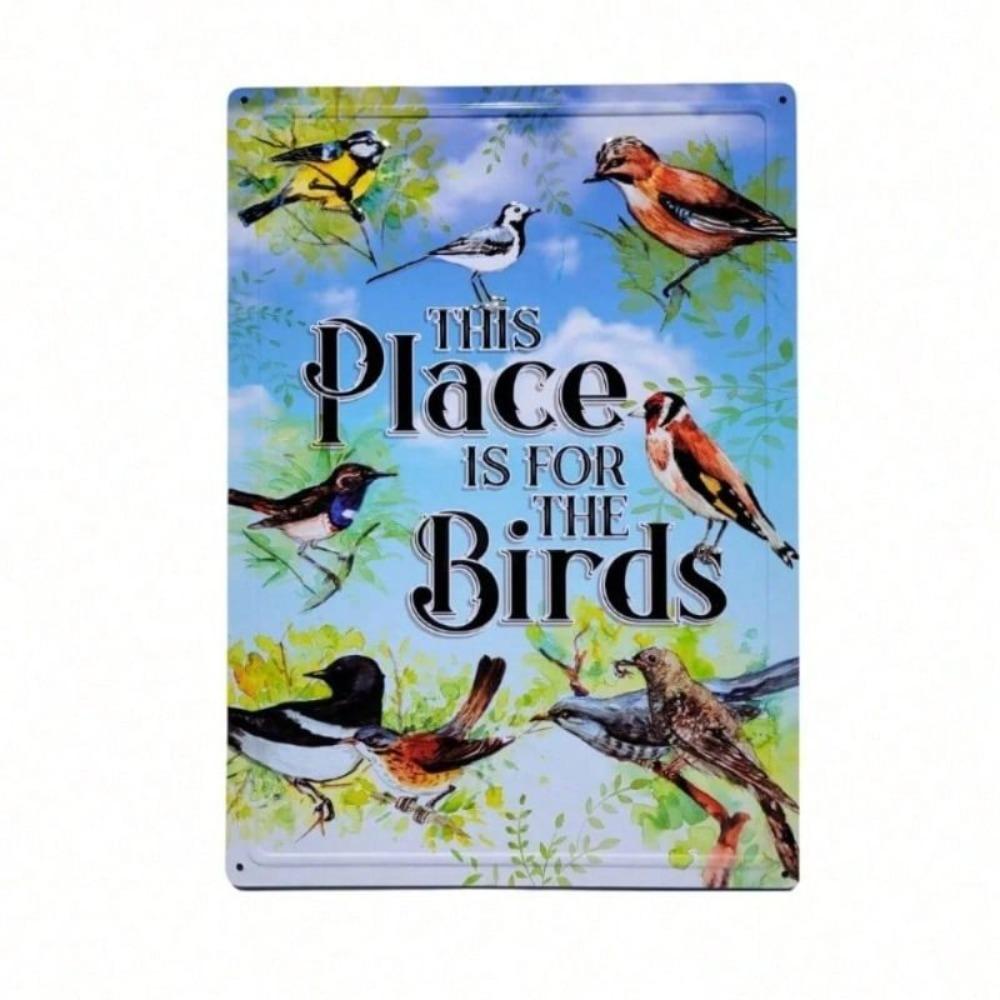 Metal Wall Art Poster, Birds Home Decoration Gift