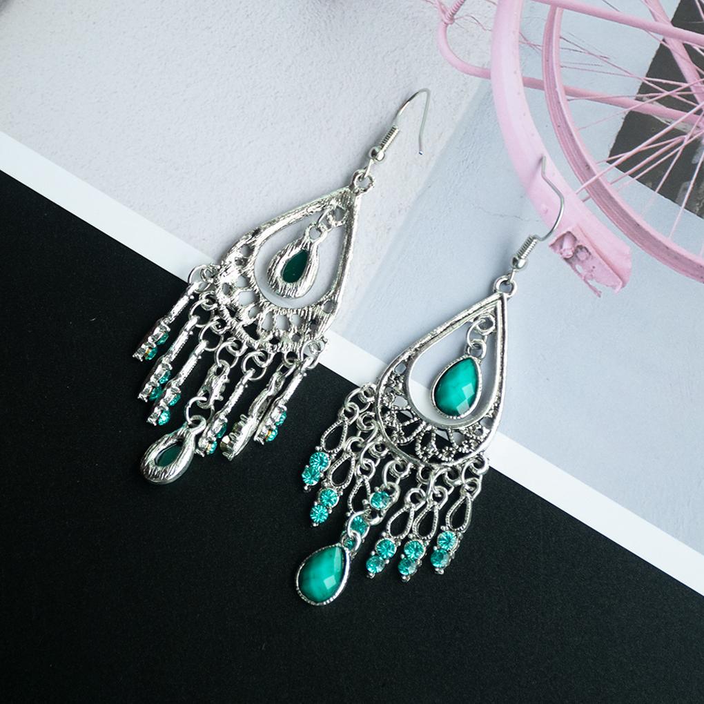 Wassertropfen Ohrring Hängender Schmuck Dekor Geschenk Körperschmuck Aushöhlen Hängender Ohrhänger Zierde Geometrische Böhmische Ohrringe