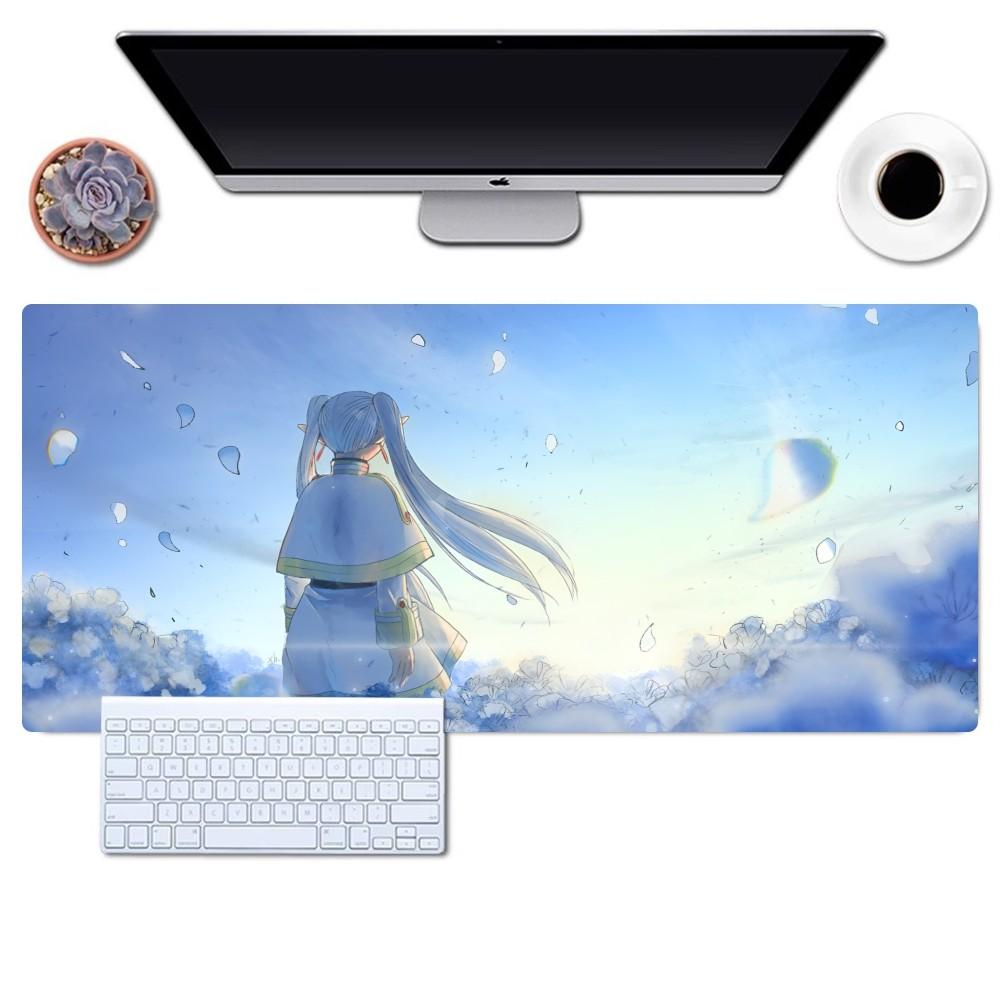 Mousepad Anime Frieren per Gaming Ufficio Scrivania Grande per Computer Antiscivolo Bordo Lock Mouse Pad