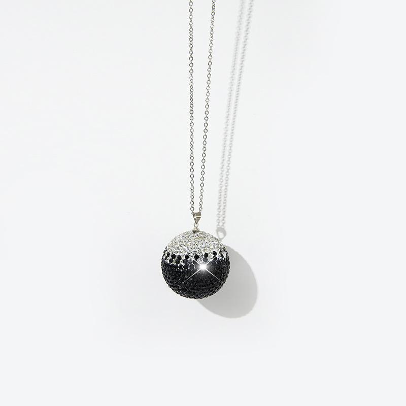 Car Crystal Ball Pendant Cross-border Bling Diamond-encrusted Car Rearview Mirror Full of Diamond Decoration Ornaments