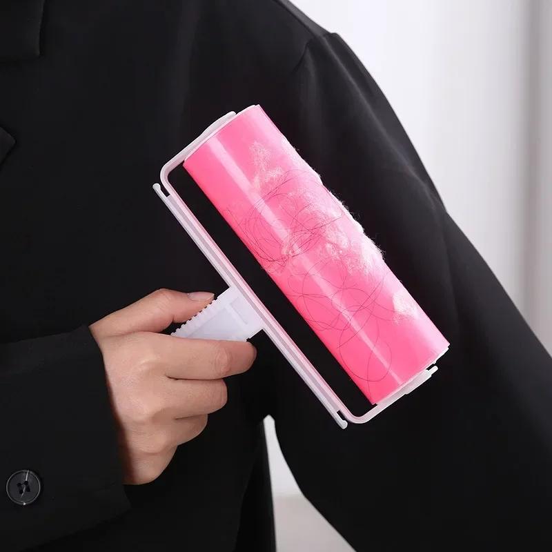 Rouleau adhésif lavable et réutilisable pour vêtements, poils d'animaux, nettoyage ménager, portable, de haute qualité