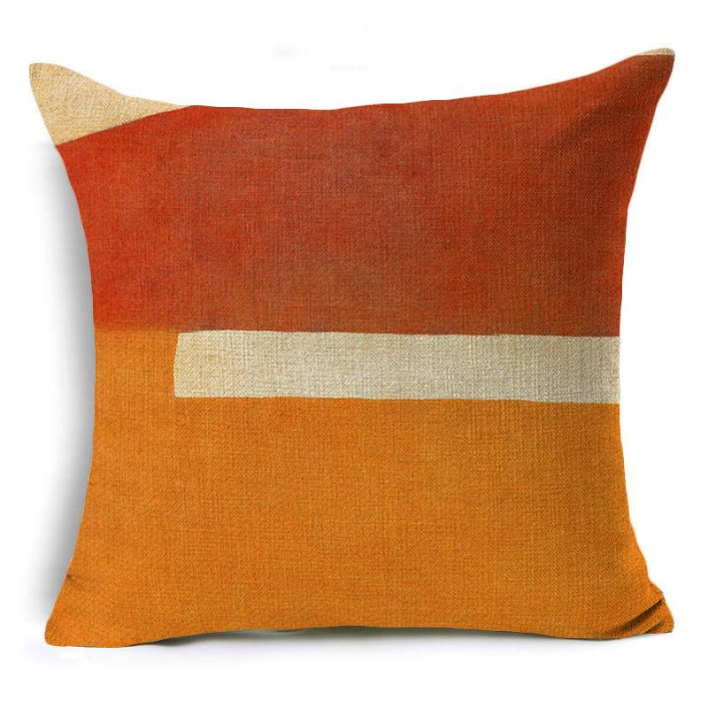 Simple Abstract Geometric Pattern Pillow Case Fashion Fabric Home Sofa Bedside Cushion Pillow Case