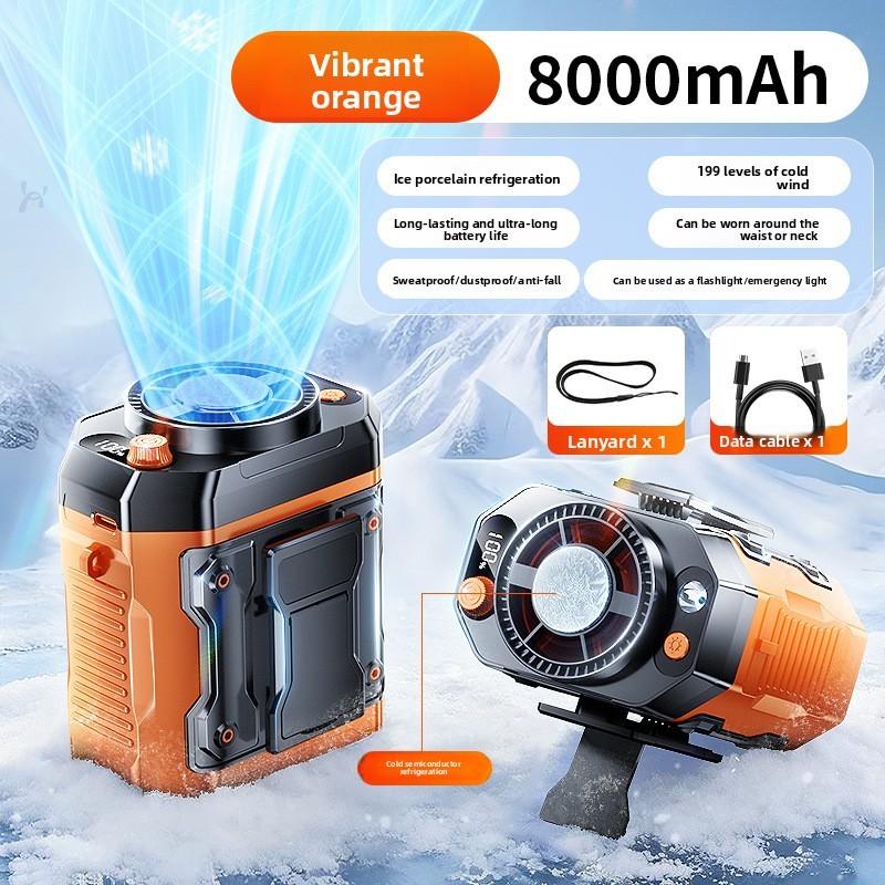 Portable Waist Fan With Semiconductor Cooling For Outdoor Sports And Travel