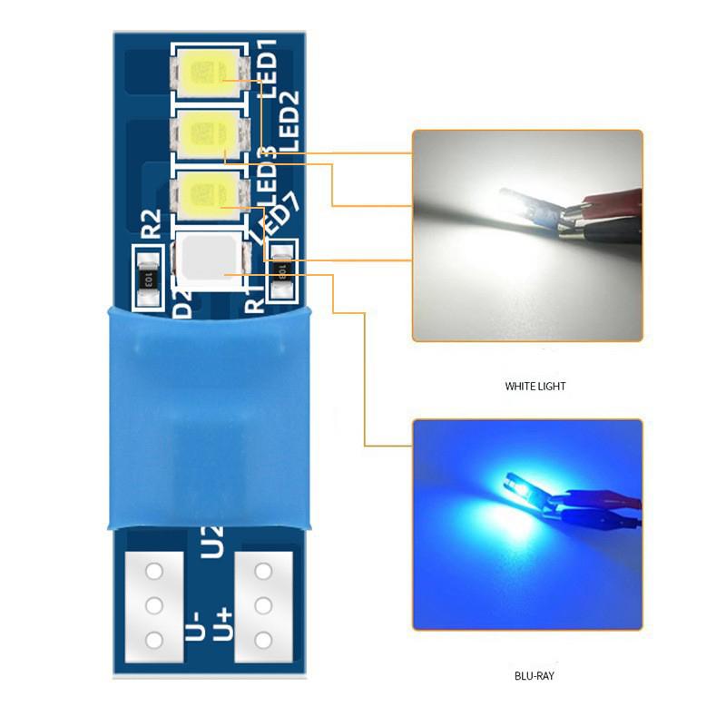 2pcs T10 W5W Canbus LED Signal Light Bulb Wedge Light Car Interior Reading Lamp No Error Dynamic Light Door Parking License Part