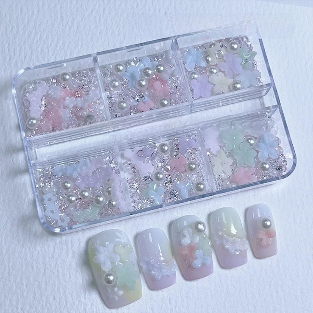 Bow Flower Nail Art Decorations Leopard Print Nail Charms Cute Nail Ornaments DIY Maicure Style 03
