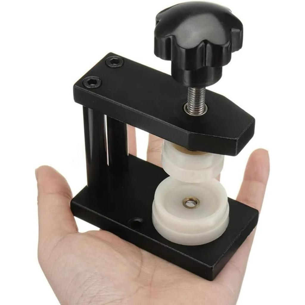 Watch Press Set, Watch Bottom Cover Tool With 12 Dies(18-50mm), Screw Type Capping Machine Manually Rotating Cover Tool, Watch Repair Tool Kit