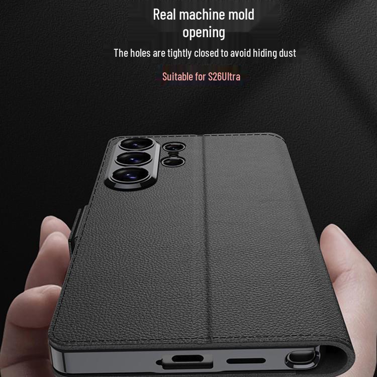 Samsung S26 Ultra Leather Wallet Case with Card Holder - Protective and Stylish