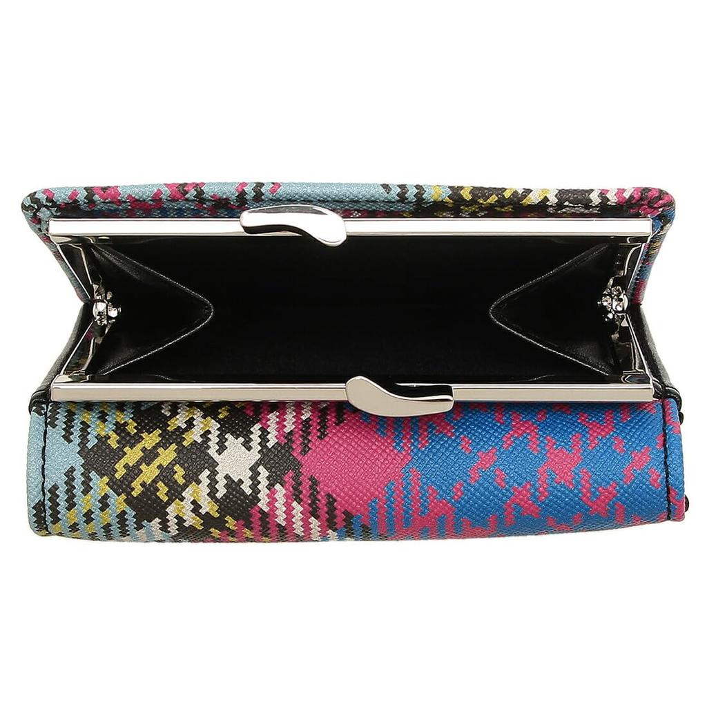 Trifold Wallet Bio Green Saffiano Clasp Blue Pink 51010018 S000V O102 [Vivienne Westwood] Women's [Item]