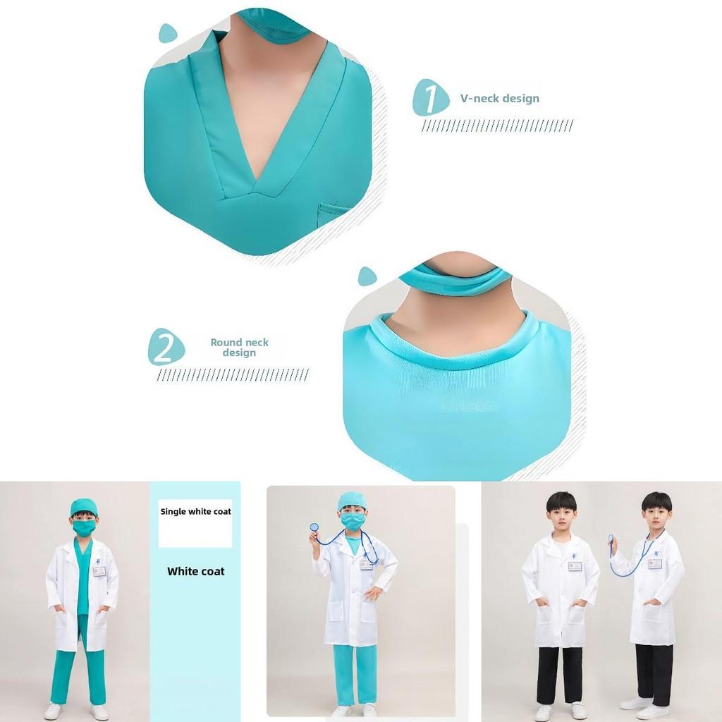 Children Epidemic Prevention Suit Doctor Costume Set With Cotton Fabric For Role Play And Stage Performances