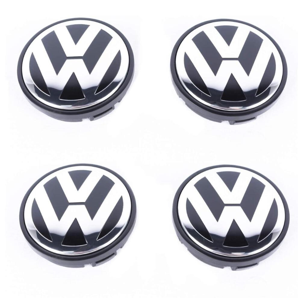 VW Volkswagen Wheel Centre Cap Badge Hub 56mm 4 Pcs For Jetta 1999-2009 Polo 2002-2015