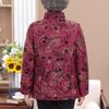 Elderly Women's Plush Lined Winter Tang Suit Jacket