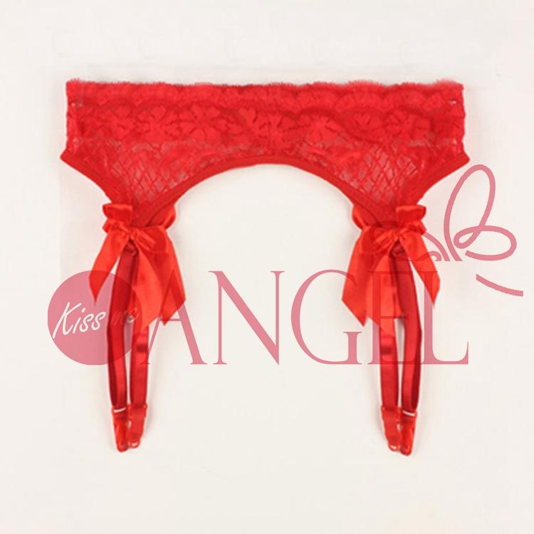 KISS ME ANGEL Sexy Lace Underwear Girls Sexy Look Thin Pure Desire Garter Bow Mesh Seductive Mood Garter One Size