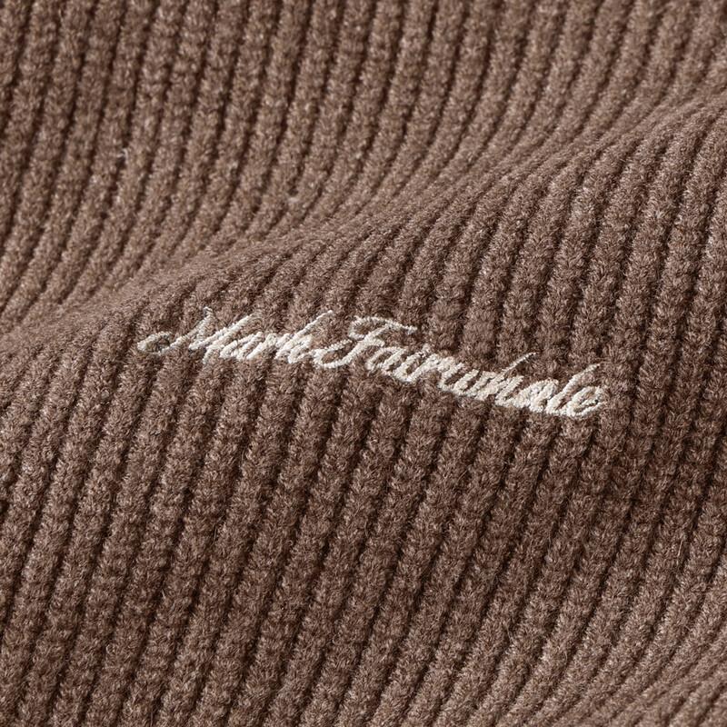 Mark Fairwhale Men's Thick Embroidered Colorblock Crew Neck Sweater