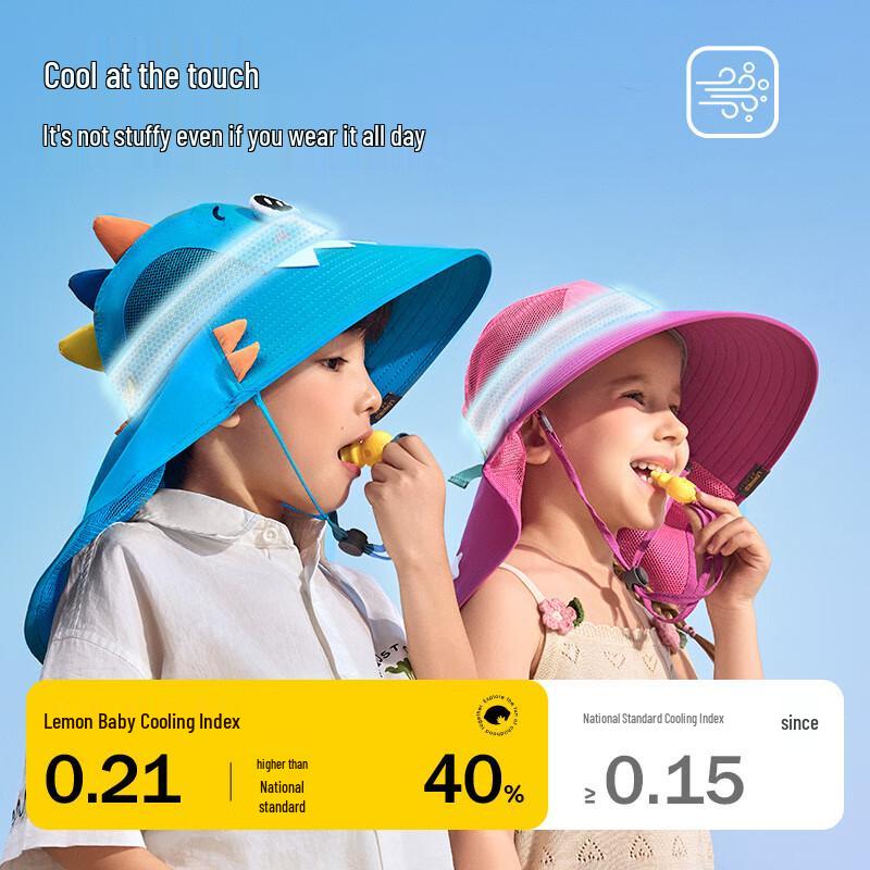 Lemonkid Kids  Cartoon Sun Protection Bucket Hat 54cm