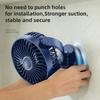 Neuer tragbarer Mini-Ventilator, wiederaufladbar, mit LED-Digitalanzeige, wandmontierbar, mit 8H-Timer, 180° verstellbar, 7 bunte Lichter