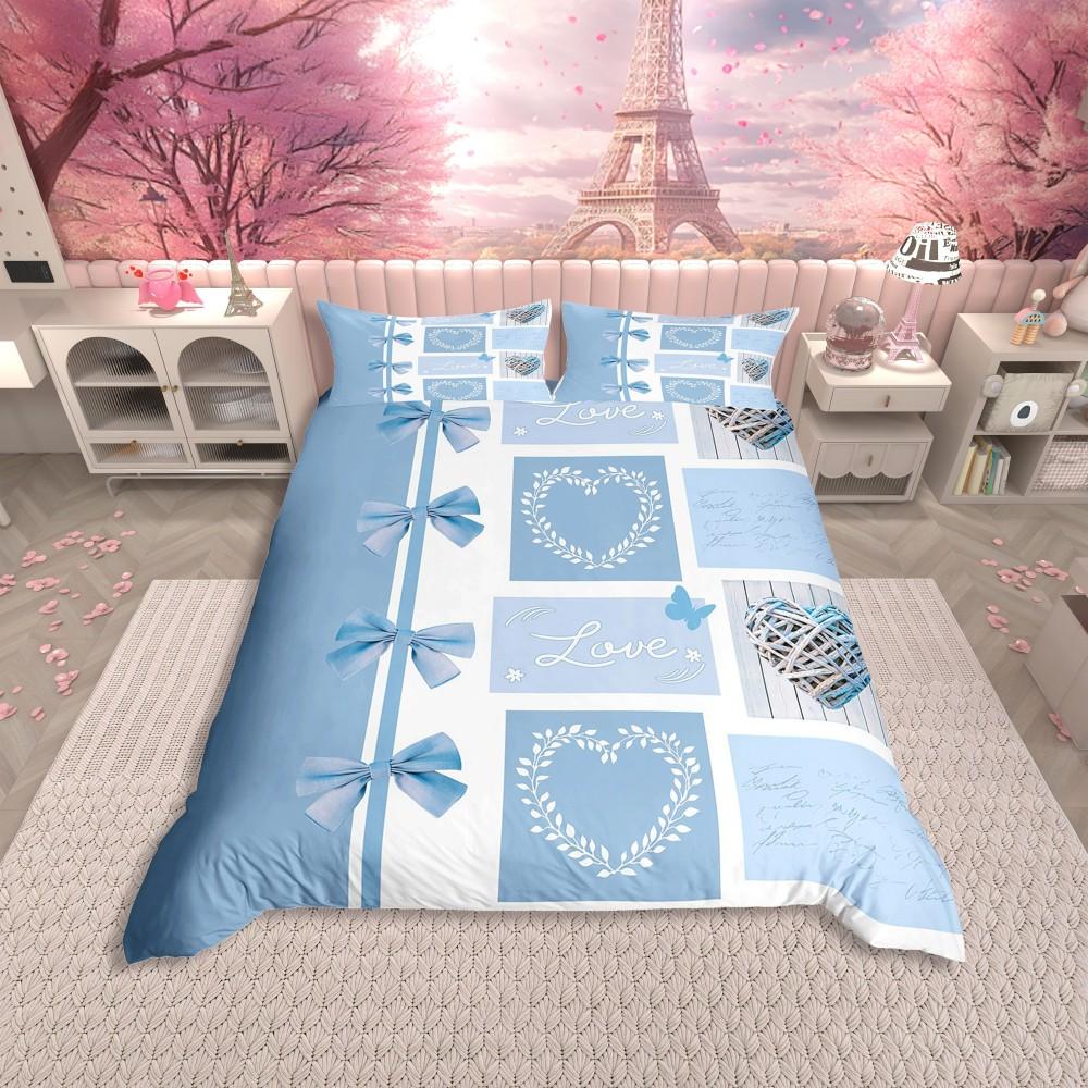 

Comforter Homewish Cartoon Ribbon Bow For Kidspink Dreamy Butterfly Bedding Setprincess Love Heart Bed Set Comforter (quilt)-EU Single(135*200cm)3pcs
