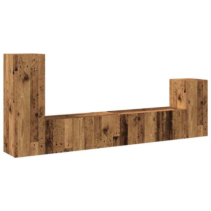 VidaXL Wall-Mounted TV Unit Set 4 Pcs Old Wood Engineered Wood, TV Stand, Media Unit, TV Console, Furniture 3329215