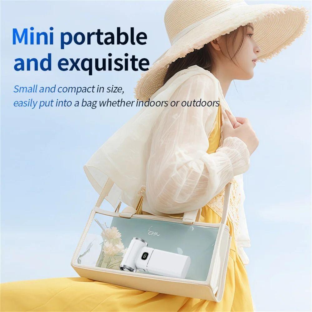 Brushless Motor Handheld Turbo Violent Fan Digital Display Mini Electric Air Blower  Keyboard