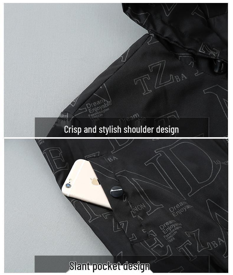 Autumn 2021 Trendy Plus Size Men's Jacket - Versatile Fashion, Fits Up to 300 Jin
