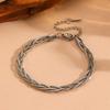 Women's Titanium Steel Color-Preserving Woven Snake Chain Layered Bracelet