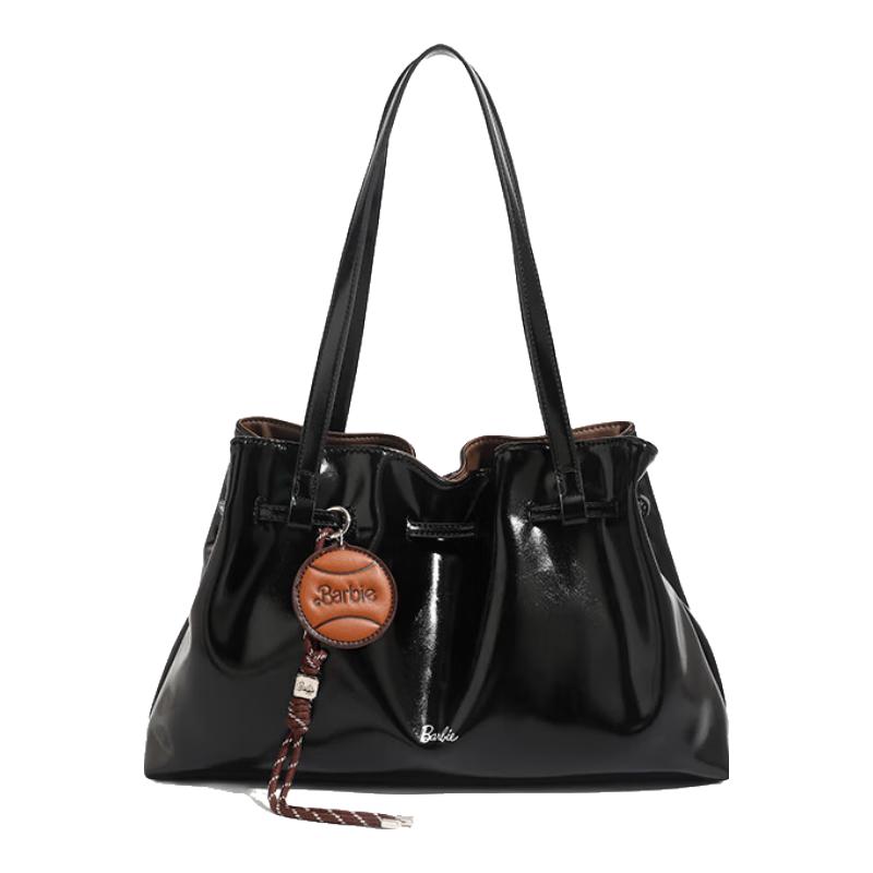 Barbie Women s Retro Pleated Shoulder Tote Bag