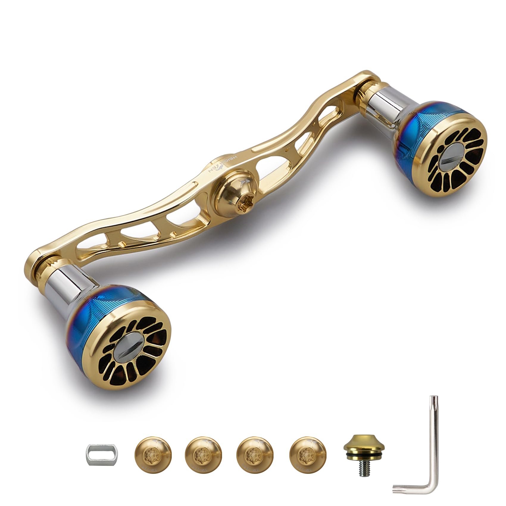 

HEIGHTEN Bait Reel Handle Aviation Aluminum Shimano Daiwa Abu Garcia Universal Engn series V2.0 105/115mm (Gold, V2.0-105mm) (1074) золотой