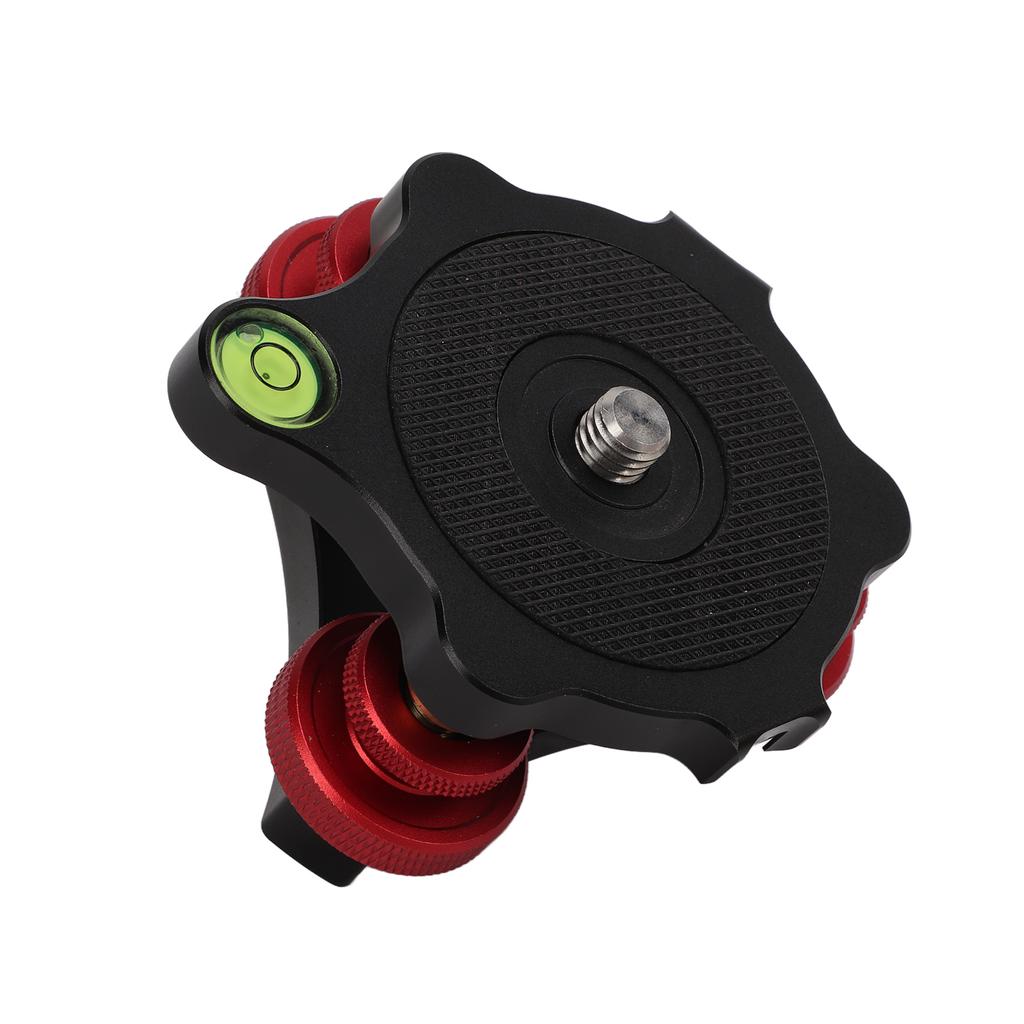 LP?64 Camera Tripod Ball Head Leveling Base Aluminum Triple Wheel Leveler Bubble Level