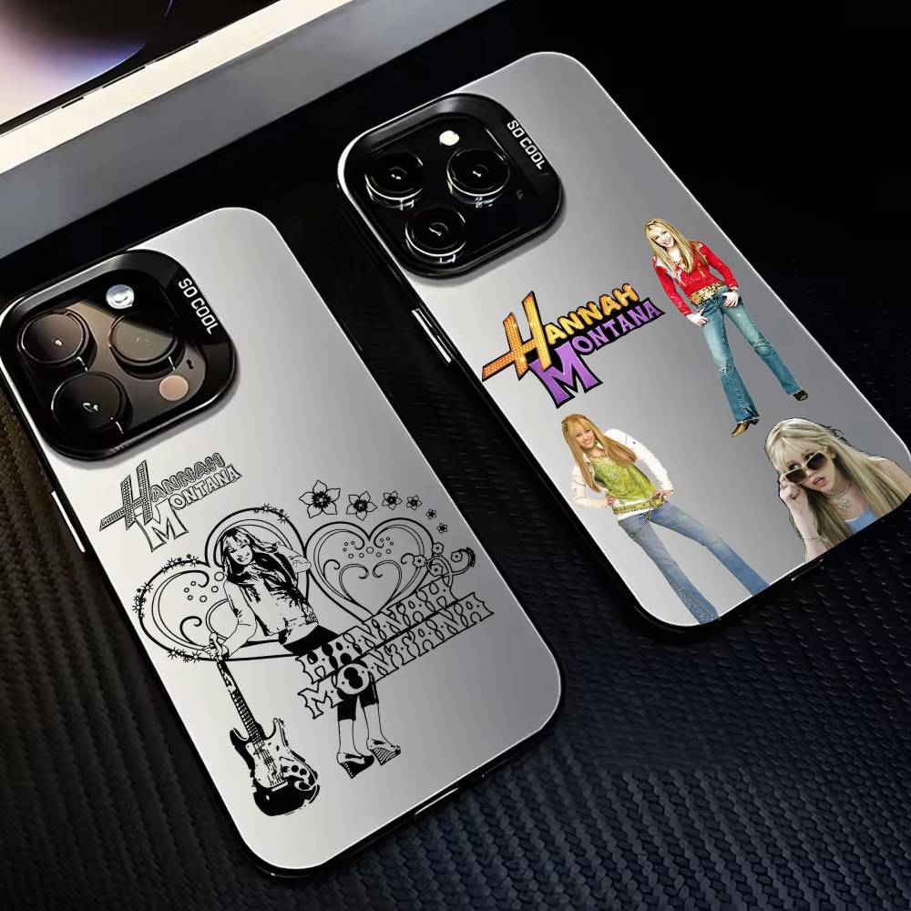 H-Hannah M-Montana-A Phone Case For iPhone17,16,15,14,13,12,11 Plus,Pro Max Black Candy silver phone case
