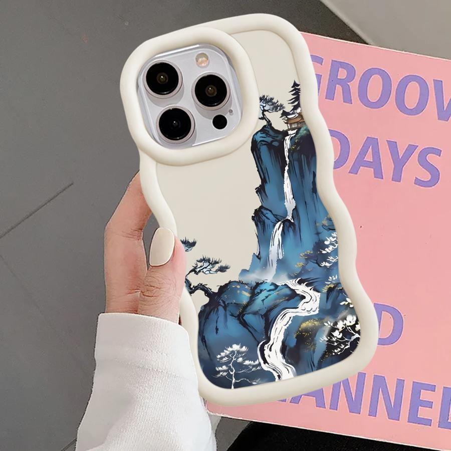 Mountains Waters Art Soft Phone Cover Case for iPhone 17 Air 16 Pro Max 13 12 8 15 Plus 11 XR 14