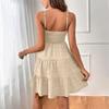 Women's Summer Dress Beach One Neck Thin Strap Color Dress